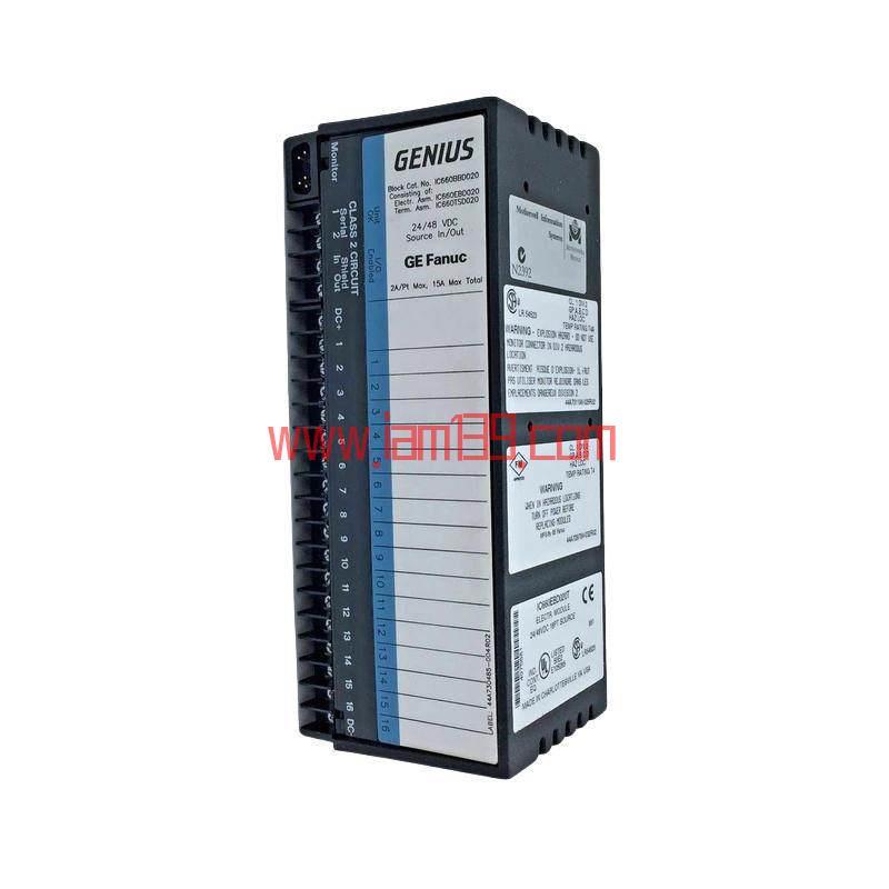 
GE IC660BBD020：通用电气自动化高性能I/O接口模块